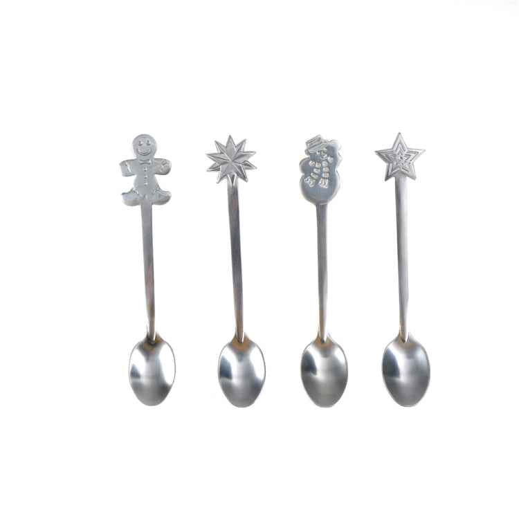 2 Sets Creative Stainless Steel Christmas Cutlery Four-piece Set