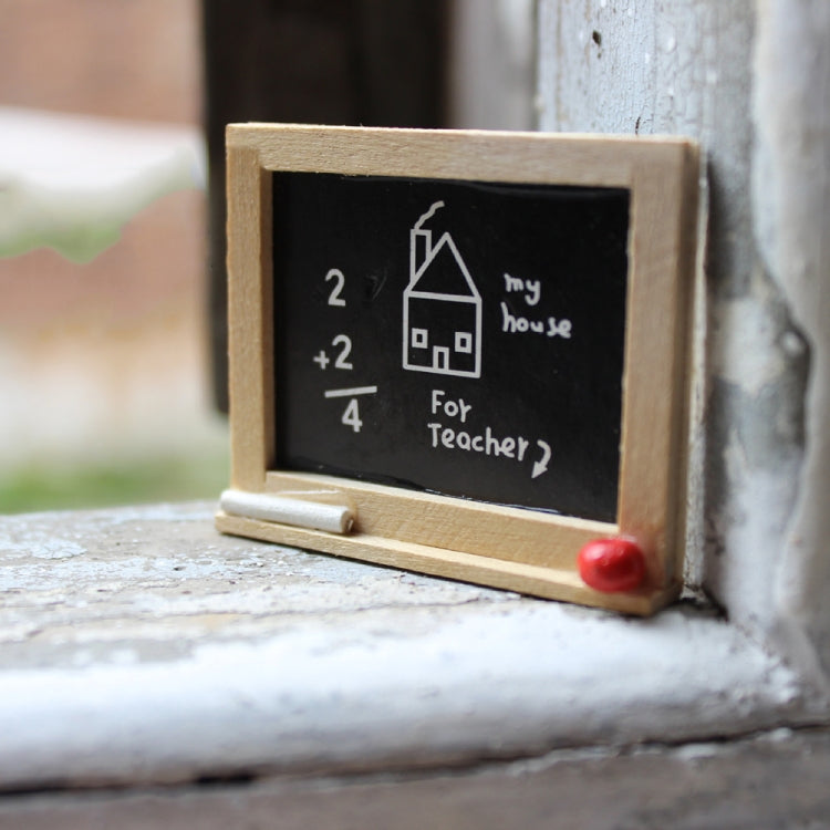 Doll House Miniature Accessories Wooden Blackboard Model Toy, Wooden Blackboard