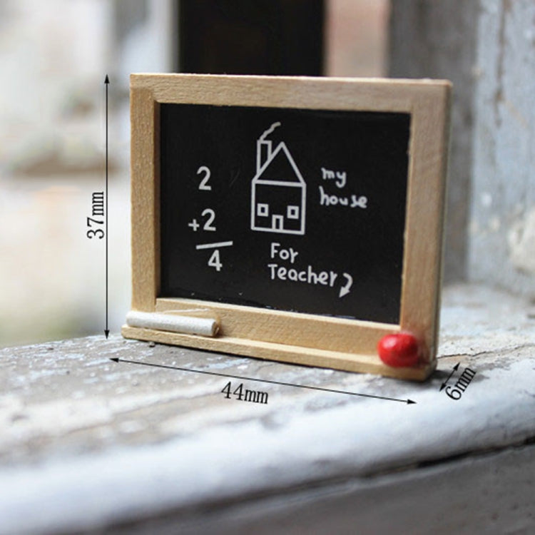 Doll House Miniature Accessories Wooden Blackboard Model Toy, Wooden Blackboard
