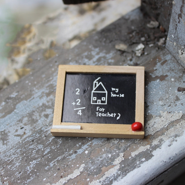 Doll House Miniature Accessories Wooden Blackboard Model Toy, Wooden Blackboard