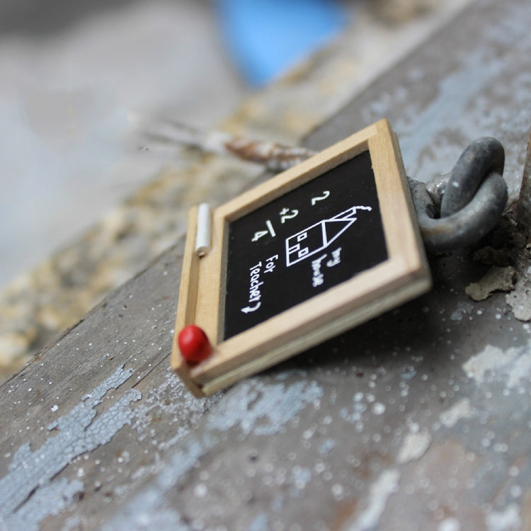 Doll House Miniature Accessories Wooden Blackboard Model Toy, Wooden Blackboard