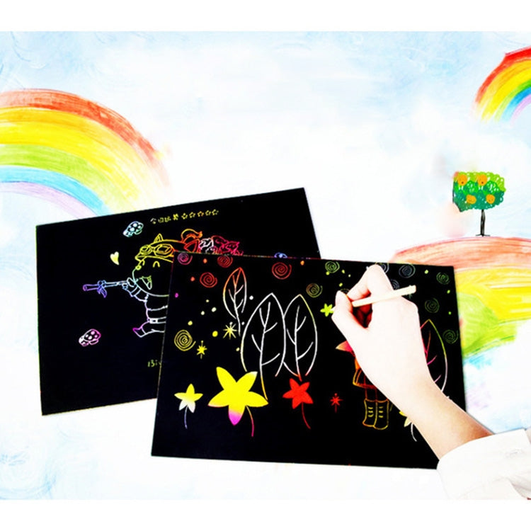 20 PCS DIY Handmade Creative Scratch Painting Art Paper Children Educational Toys, 20 PCS Scratch Painting Art Paper