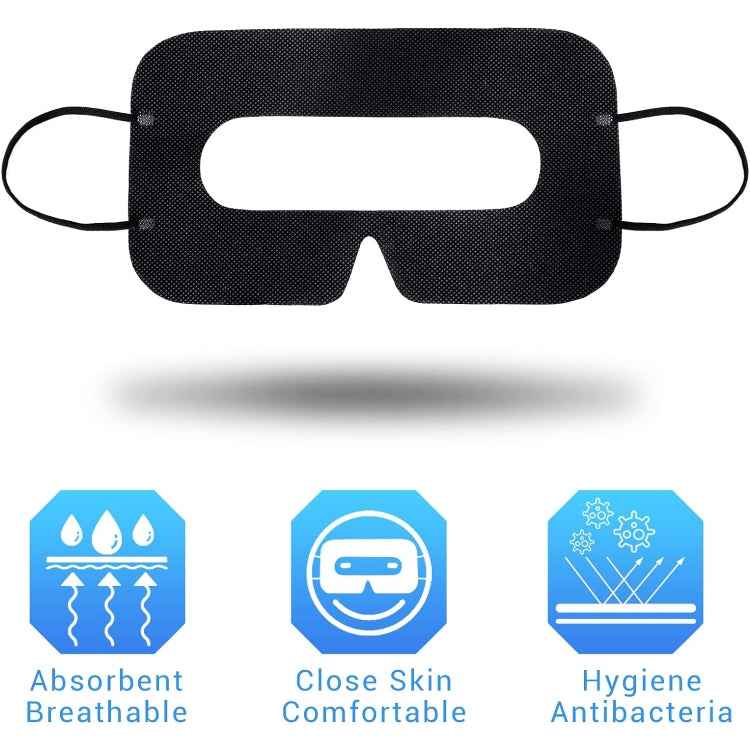 100 PCS Black Protective Hygiene VR Eye Mask Sanitary Disposable Eye mask pads for 3D VR Glass