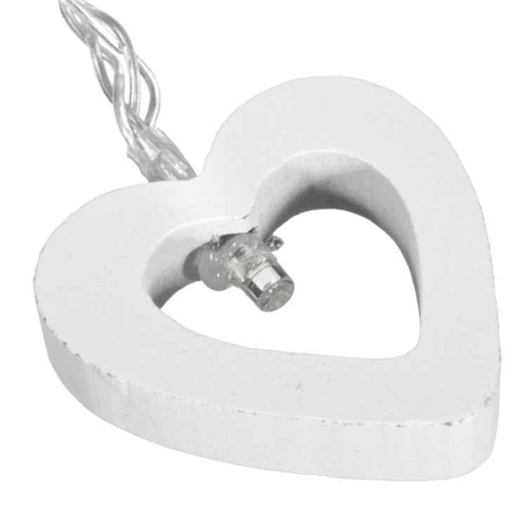1.2m 10 LEDs Wooden Heart Christmas Party Outdoor Indoor Heart Decoration String Light