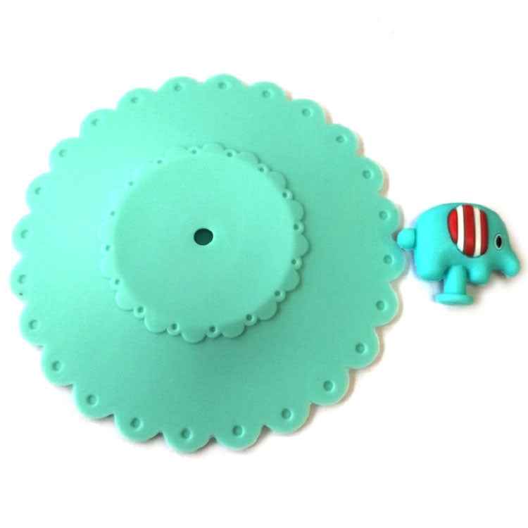 Cartoon Elephant Dustproof and Leakproof Silicone Cup Lid