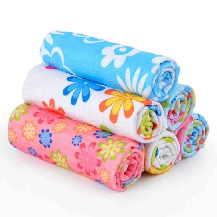 4 PCS / Set Microfiber Printed Flowers Cloth Cleaning Cloth