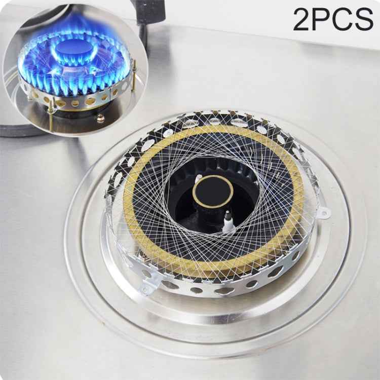 2 PCS Stainless Steel Gas Circle for Gas Cooker Fireproof Windproof Gas Energy Saving Hood Kitchen Accessories