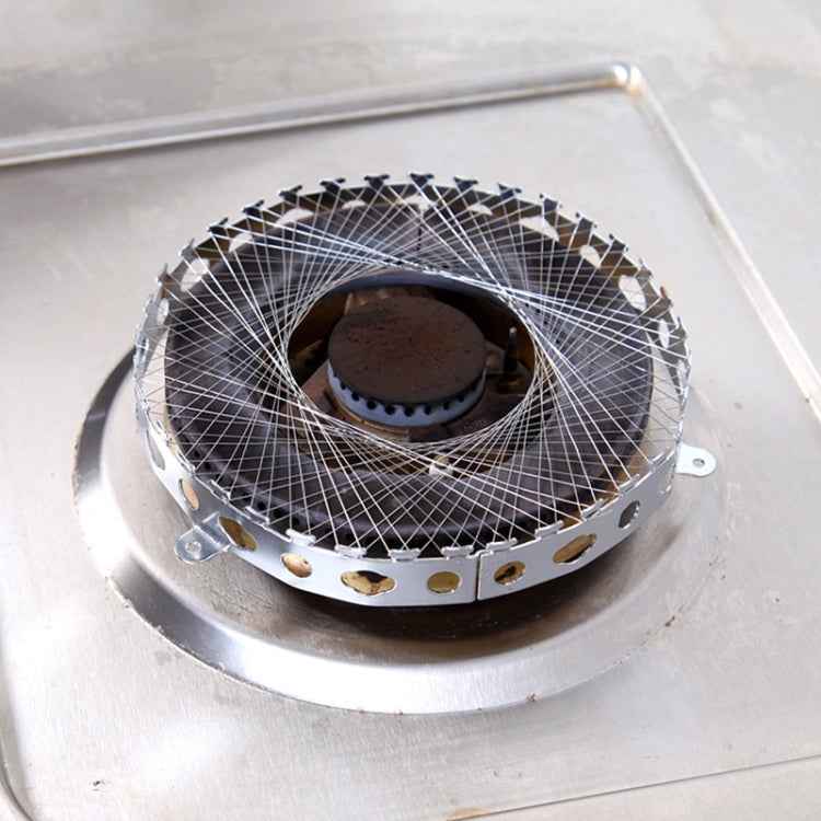 2 PCS Stainless Steel Gas Circle for Gas Cooker Fireproof Windproof Gas Energy Saving Hood Kitchen Accessories