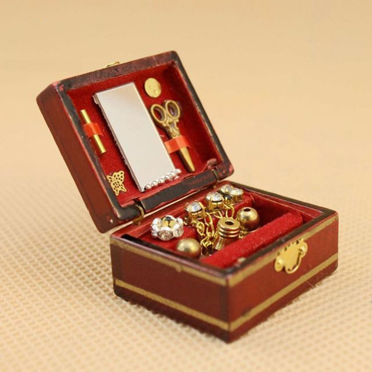 Doll House Mini Vintage Jewelry Box Accessories Children's Educational Toys, Jewelry Box