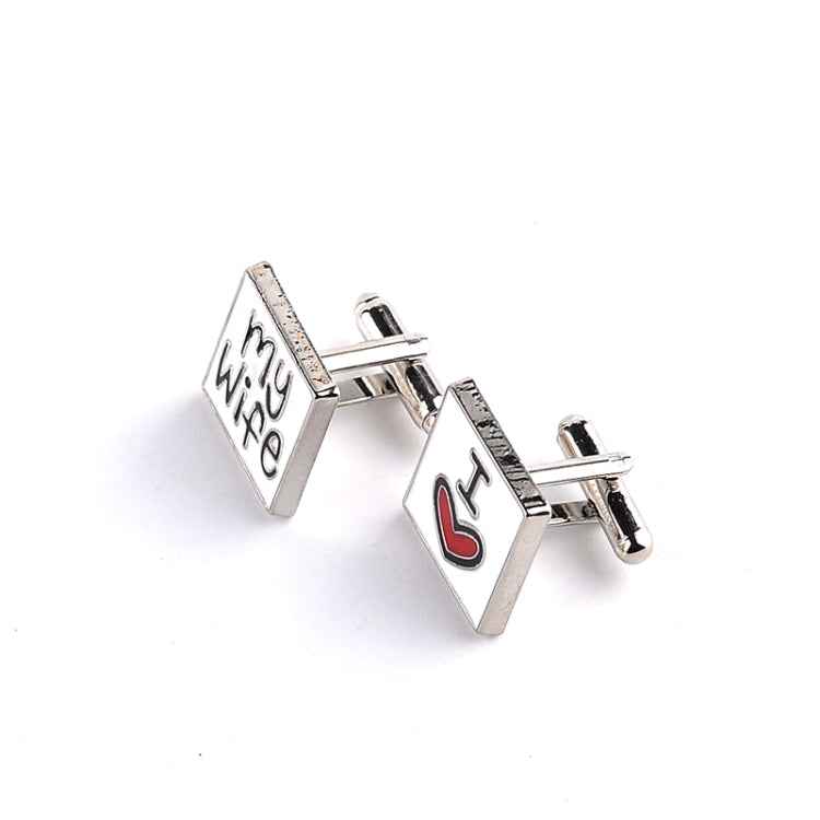 Fashion Good Husband Cuff Link, Men Shirt Charm Zinc Alloy Cufflinks