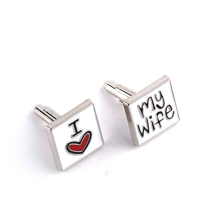 Fashion Good Husband Cuff Link, Men Shirt Charm Zinc Alloy Cufflinks