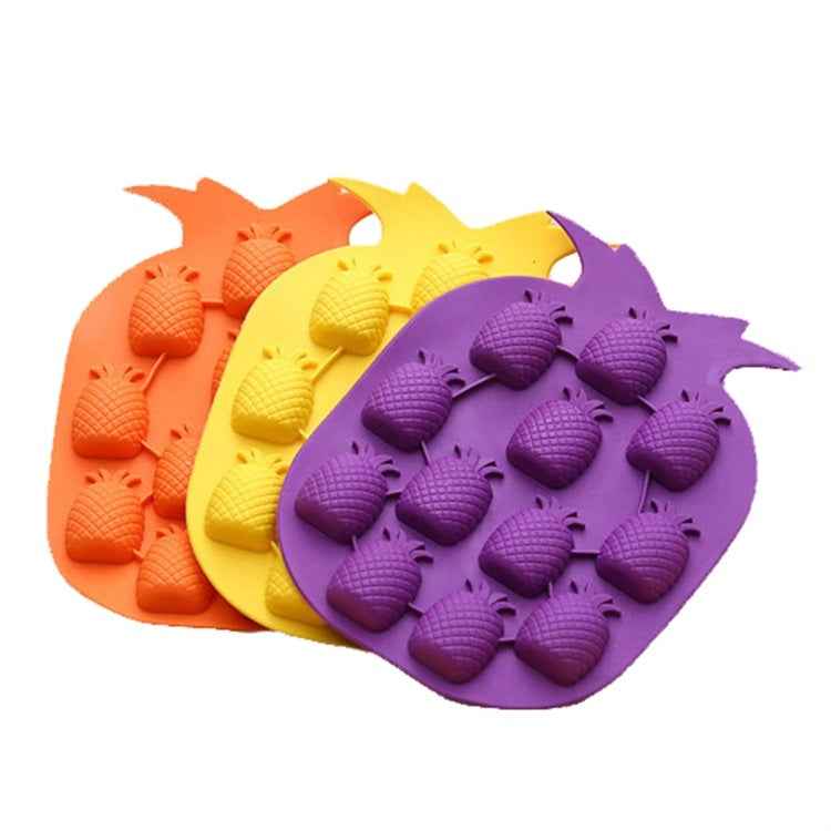 5 PCS Pineapple Creative Silicone Ice Tray Ice Maker Ice Mold, Random Color Delivery