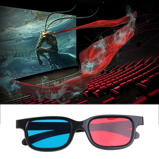 10 gafas 3D universales con marco negro, rojo, azul y cian, anaglifo, de 0,2 mm, para películas, juegos y DVD.