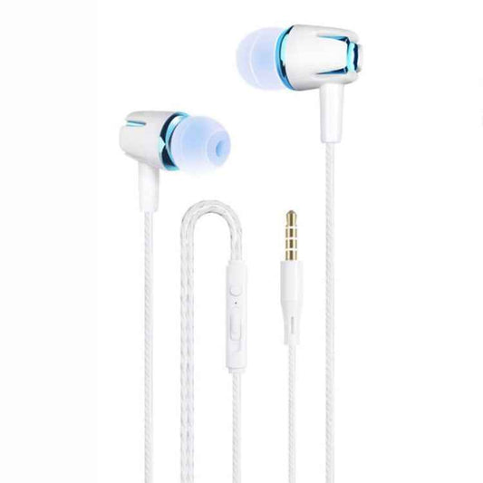 3.5mm Wired Earphone Earbuds Stereo Sound Metal Bass Headset with Mic for Smart Phone