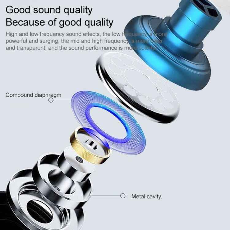 3.5mm Wired Earphone Earbuds Stereo Sound Metal Bass Headset with Mic for Smart Phone