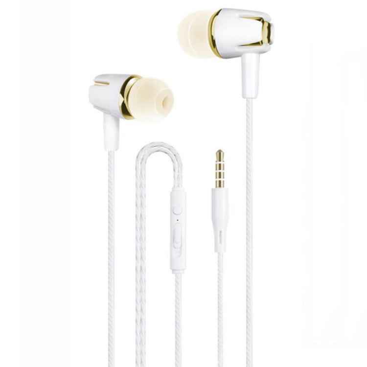 3.5mm Wired Earphone Earbuds Stereo Sound Metal Bass Headset with Mic for Smart Phone