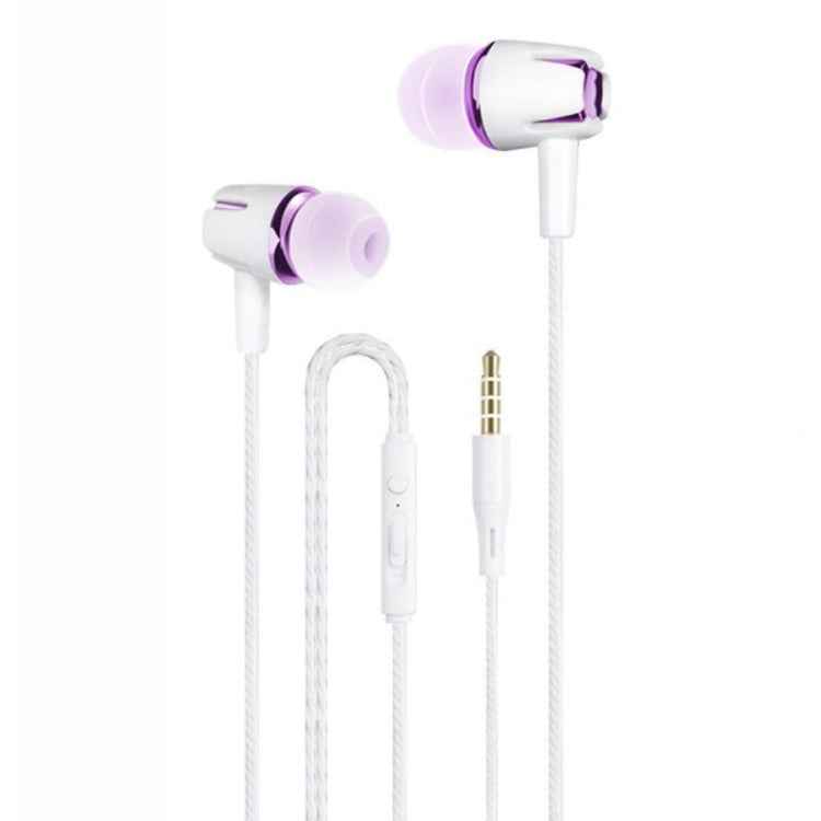 3.5mm Wired Earphone Earbuds Stereo Sound Metal Bass Headset with Mic for Smart Phone