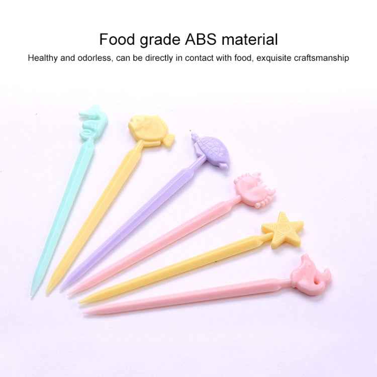 Creative Animal Cartoon Fruit Cake Fork Sign, Random Color Delivery