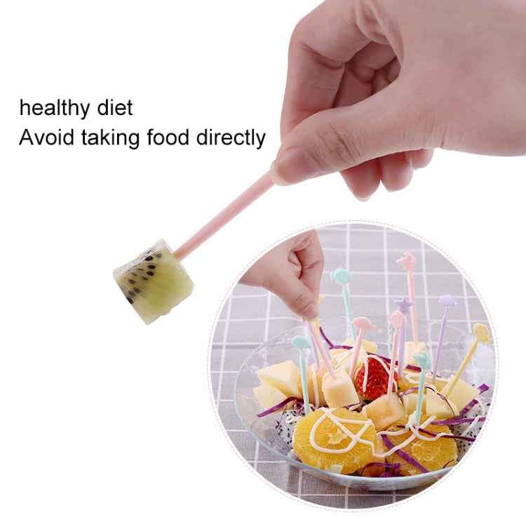 Creative Animal Cartoon Fruit Cake Fork Sign, Random Color Delivery