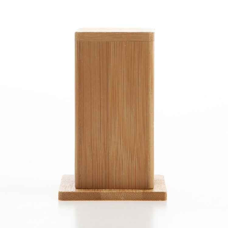2 PCS Natural Bamboo Toothpick Box Square Restaurant Hotel Toothpick Can with Lid