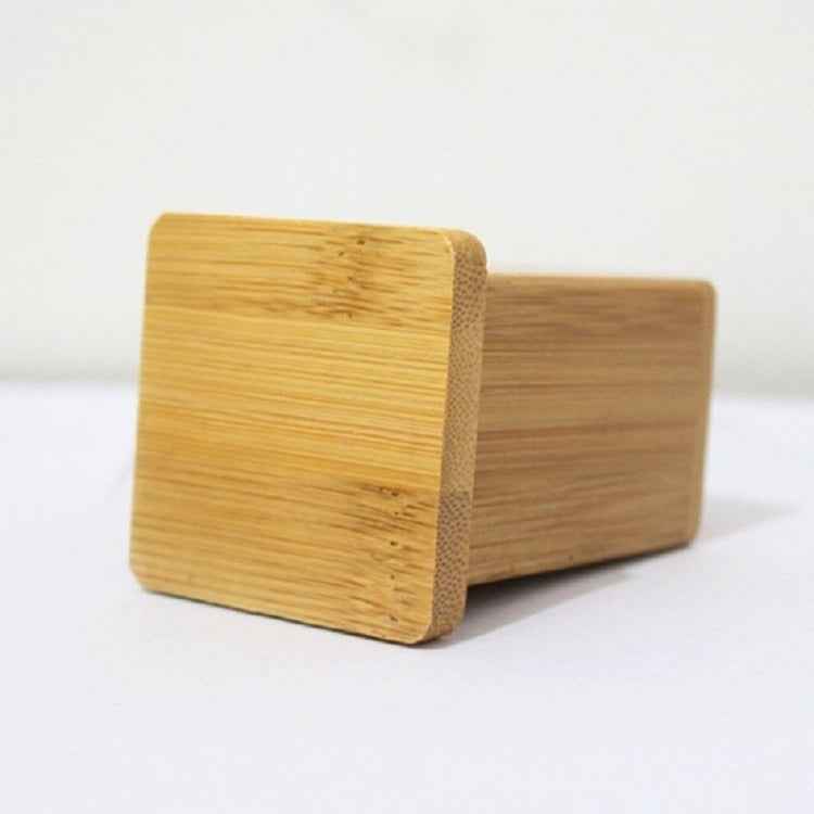 2 PCS Natural Bamboo Toothpick Box Square Restaurant Hotel Toothpick Can with Lid