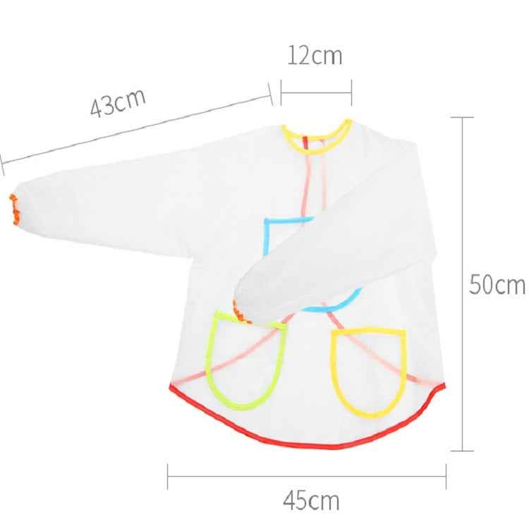 Drawing Waterproof Anti-dirty Transparent Apron for Children