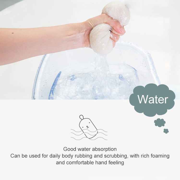 2 PCS Embroidered Fiber Fabric Sponge Block Exfoliating Bath Wipe