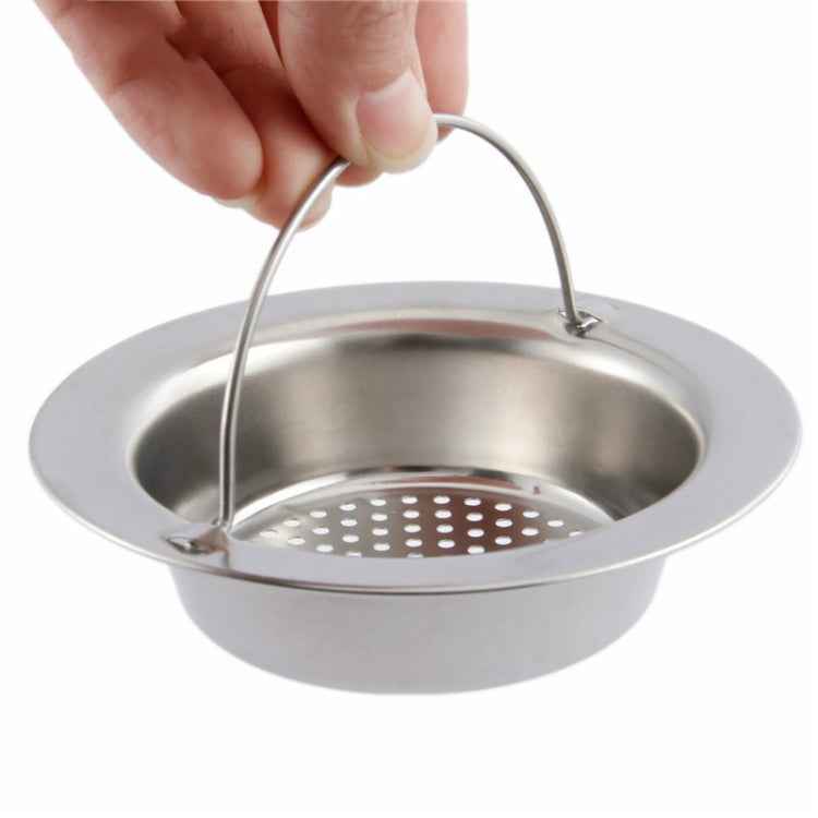 Hand-held Shower Drain Hole Filter Stainless Steel Kitchen Sink Strainer