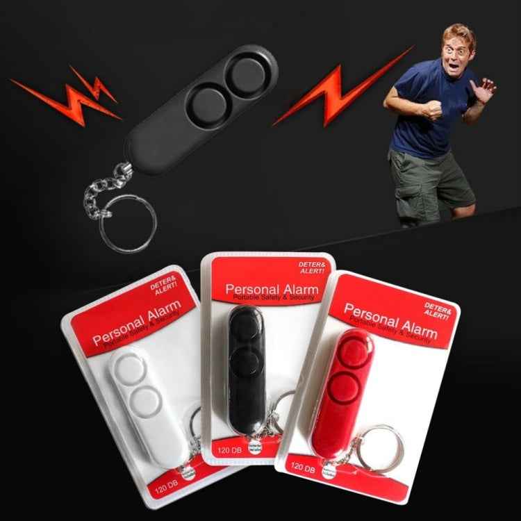 2 PCS 120dB Self Defense Anti-rape Device Dual Speakers Loud Alarm Safety Personal Security Keychain, Random Color Delivery