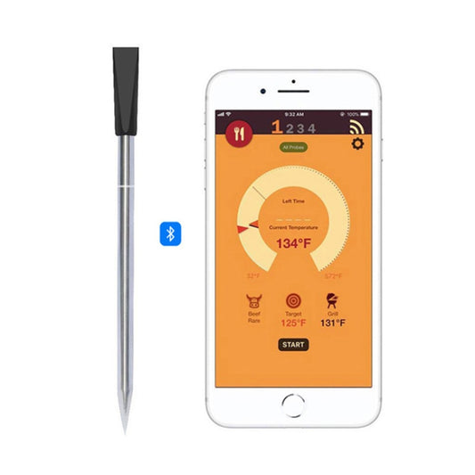 Termómetro inalámbrico Bluetooth inteligente para horno de cocina y barbacoa, rango de temperatura de los alimentos: 0-100 grados