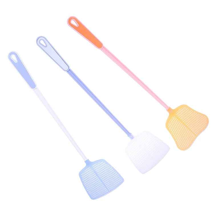 Household Plastic Long Handle Fly Swatter Mosquito Swatter, Random Color Delivery