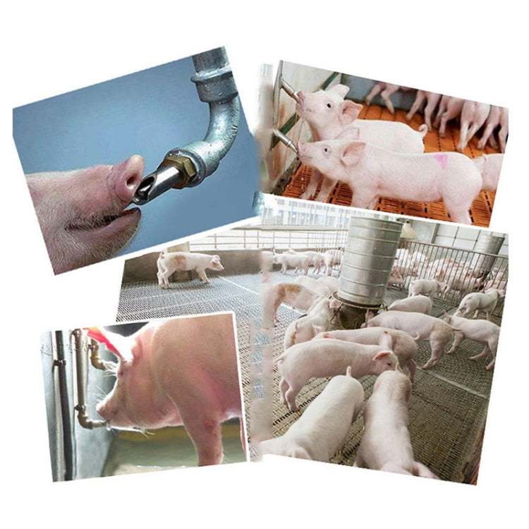 Duckbill Drinking Fountain Stainless Steel with Copper Cap Oblique Pig Mouth Livestock Machinery Pig Raising Equipment