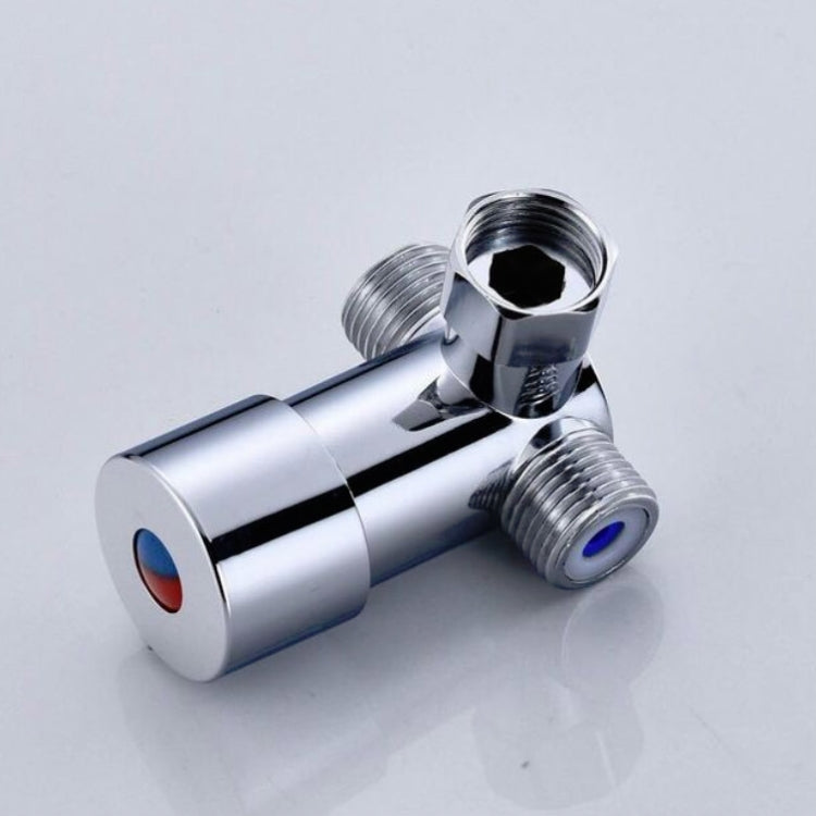 Brass Adjustable Temperature Three-way Valve Cold And Hot Water Mixing Switch Brass Induction Faucet