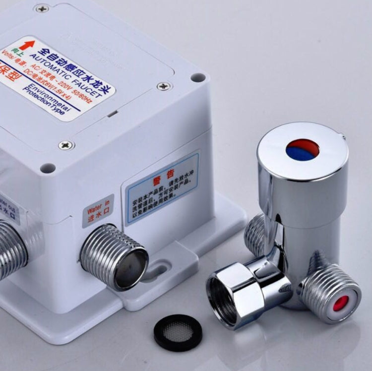 Brass Adjustable Temperature Three-way Valve Cold And Hot Water Mixing Switch Brass Induction Faucet