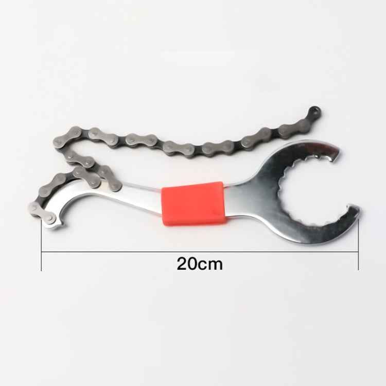 2 PCS Three-in-one Bicycle Integrated Bottom Shaft Flywheel Fixed Wrench Tail Hook Tool