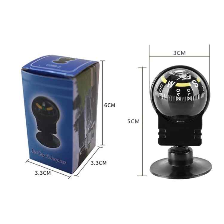 Pocket Ball Compass Instrument Navigation Compass Outdoor Hiking Car Black Compass