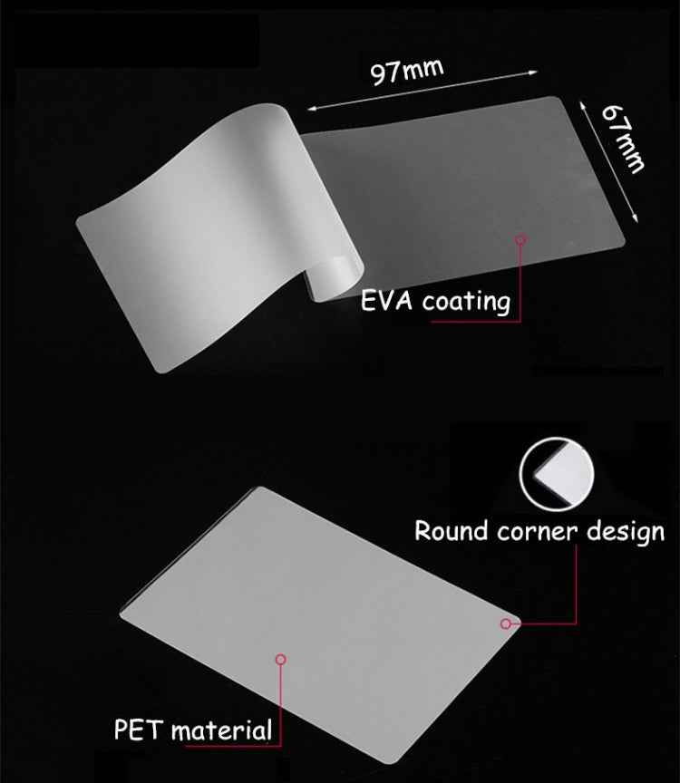 100pcs / Pack 3 Inch 80mic Thickness Clear Laminating Film Plastic film