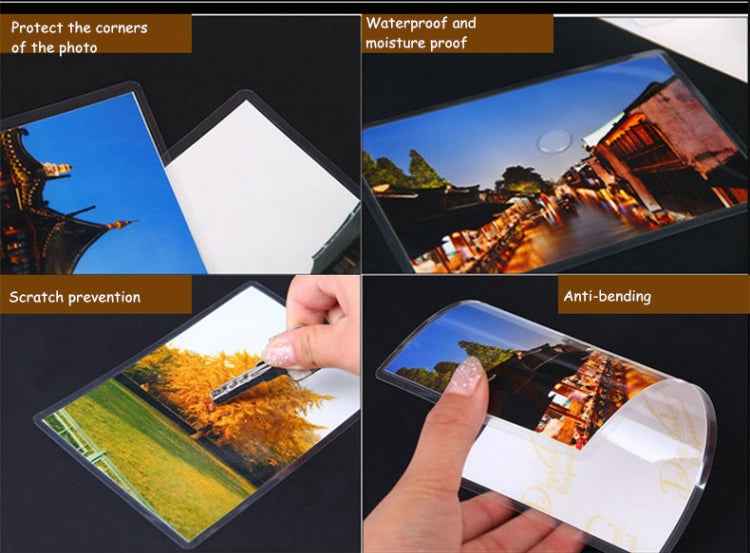 100pcs / Pack 3 Inch 80mic Thickness Clear Laminating Film Plastic film