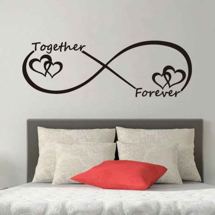 Together Forever English Letter Bedroom Carved Wall Sticker, Together Forever
