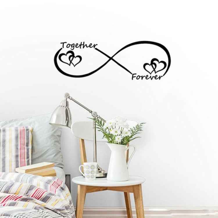 Together Forever English Letter Bedroom Carved Wall Sticker, Together Forever