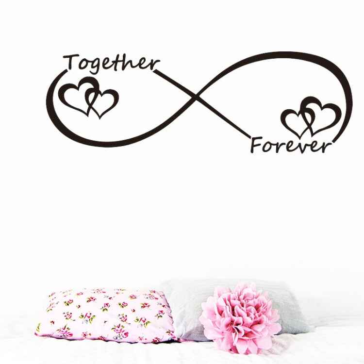 Together Forever English Letter Bedroom Carved Wall Sticker, Together Forever