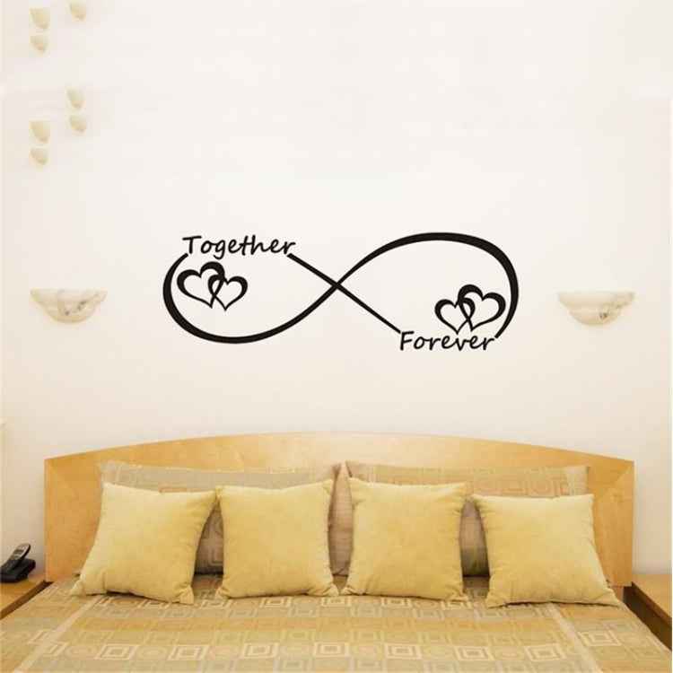 Together Forever English Letter Bedroom Carved Wall Sticker, Together Forever