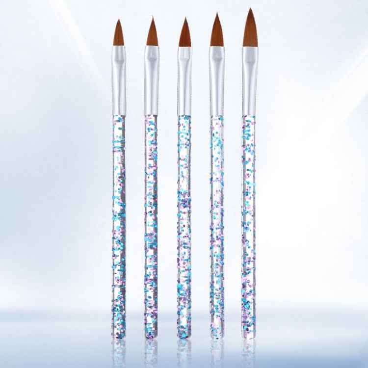 5pcs /Set Nail Crystal Brush Sculpting Pen Painting And Sculpting Nail Salon Tools