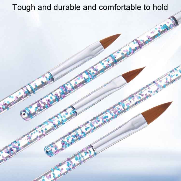 5pcs /Set Nail Crystal Brush Sculpting Pen Painting And Sculpting Nail Salon Tools