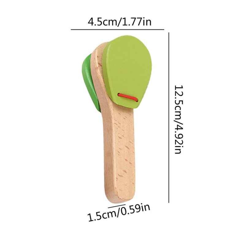 4 PCS Creative Wooden Castanets Clapper Children Early Education Music Toys, Random Color