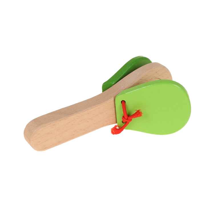 4 PCS Creative Wooden Castanets Clapper Children Early Education Music Toys, Random Color