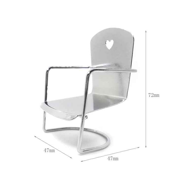 3 PCS 1:12 Doll House Miniature Iron Chair Model