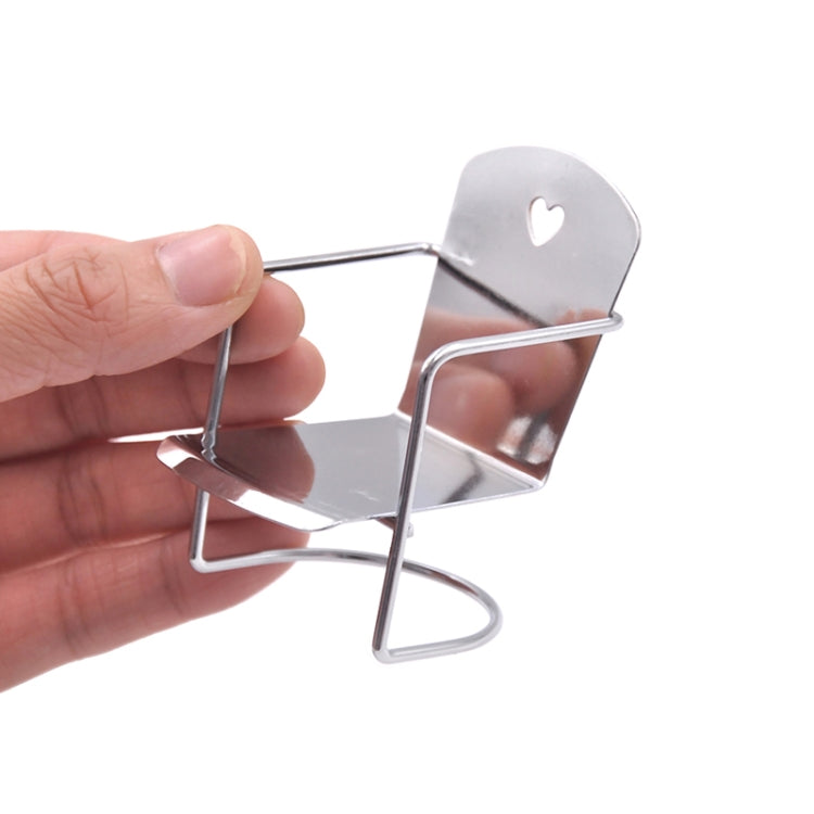 3 PCS 1:12 Doll House Miniature Iron Chair Model, Iron Chair