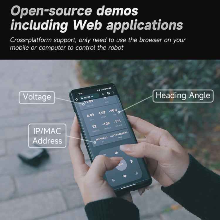 Waveshare 24019 Flexible And Expandable Off-Road Tracked UGV, Multiple Hosts Support, With External Rails and ESP32 Slave Computer