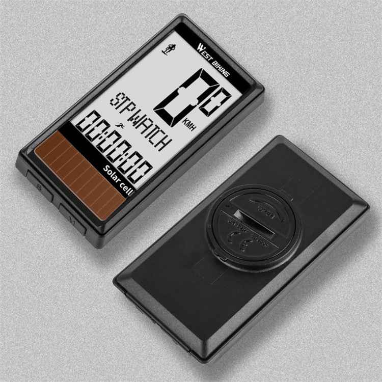 WEST BIKING Wireless Solar Code Table Mountain Road Bike Large Character Code Table Five Language Waterproof Speedometer